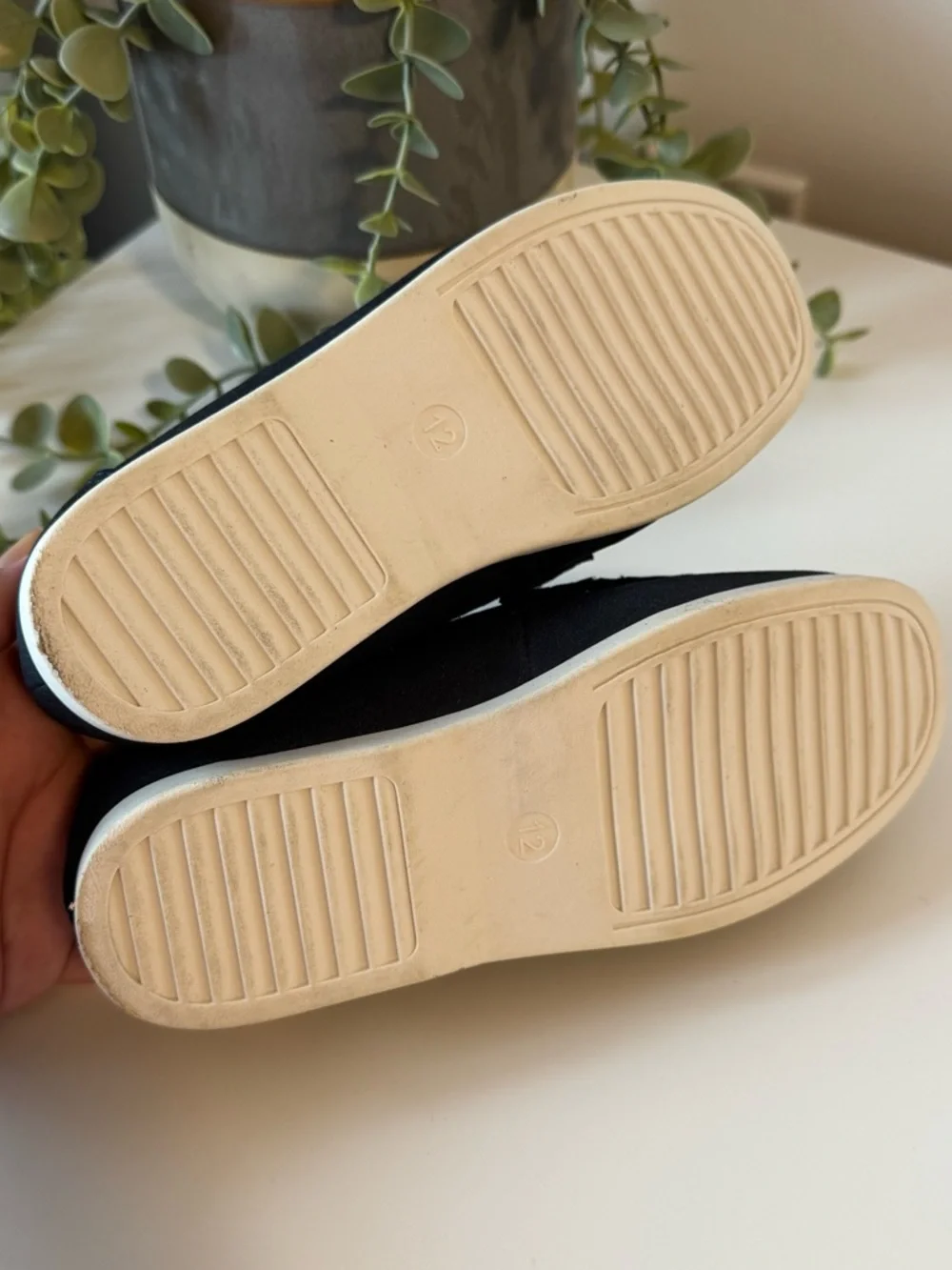 Cat & Jack Navy Blue Kids Moccasin Slip-On Shoes Size 12